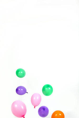 party balloons and ribbonsの写真素材