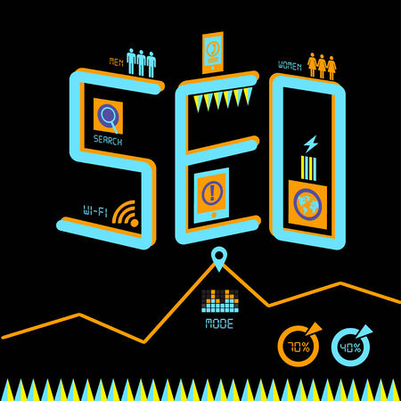 INFOGRAPHIC SEO GROWTHのイラスト素材