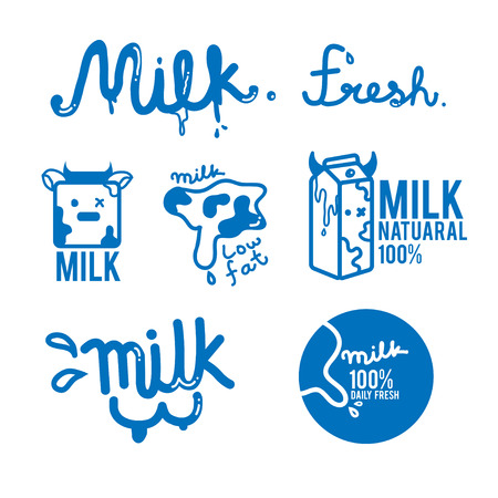 milk font icon のイラスト素材