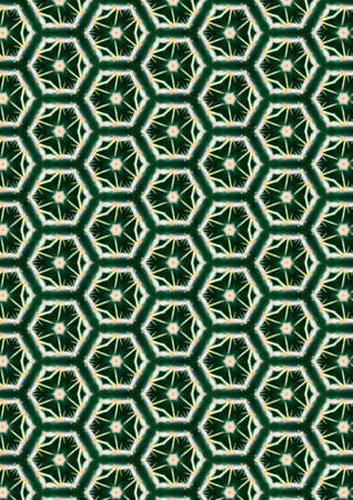 Green and yellow pattern Make a background picture.の写真素材
