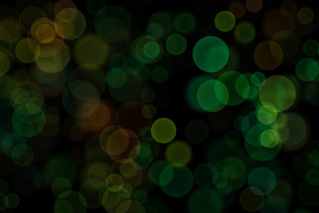 bokeh image on black backgroundの写真素材
