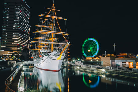 Nippon Maru Memorial Park is a museum that exhibits the history of Yokohama's maritime trade.の写真素材
