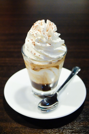 Cafe Con Pana   Espresso with whipping creamの写真素材