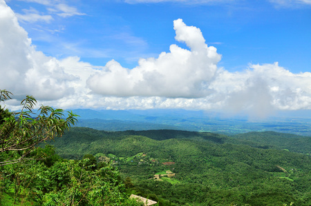 Rabbit cloud in the sky over mountain, Chiang Mai, Thailandの写真素材