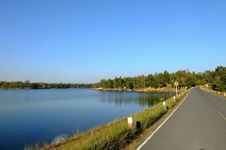 Reservoir in Chiang Mai, Thailandの写真素材