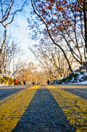 Walk way to Seoul tower in South Korea during winter season