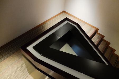 Detail of the staircase in the hotel.の写真素材
