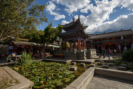 architecture and landscape at Erhai lake Dali,, Yunnan province, Chinaのeditorial素材