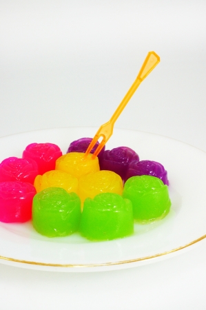 Thai sweets On white backgroundの写真素材