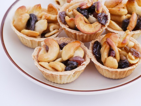 Cereal cups on white backgroundの写真素材