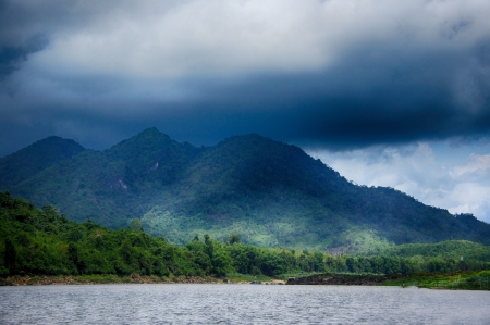 The beautiful parts of the mekong or Kong river   landscape at luang prabang , laos の写真素材