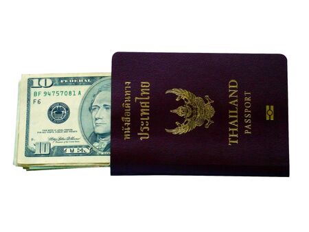 Money and passportの写真素材