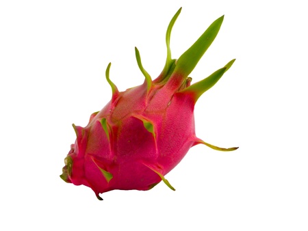 dragon fruit on white backgroundの写真素材