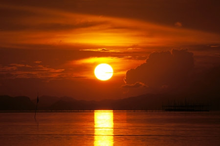 sunset sky, thailand.の写真素材