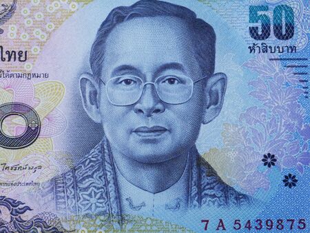 Close up of Thai money.の写真素材