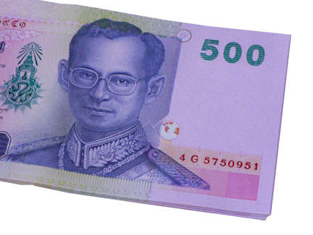 Close up of Thai money.