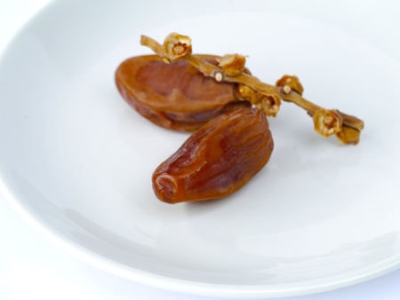 Dates Close-up on the disk.の写真素材