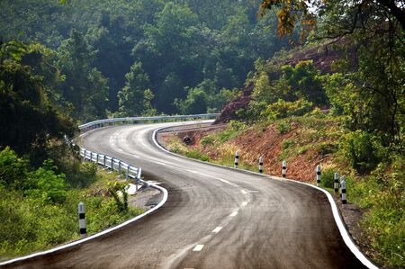 Winding Road in Thailandの写真素材