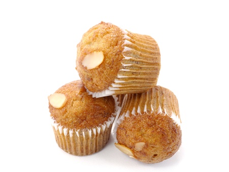Mini Muffin cake on white background.の写真素材