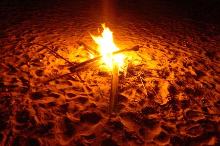 Fire flames on black backgroundの写真素材