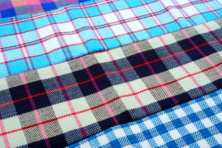 Cotton woven by hand in the local industry.の写真素材