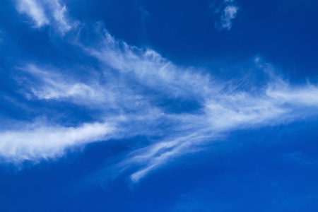 Clouds in the blue sky. (Cirrus cloud)の写真素材