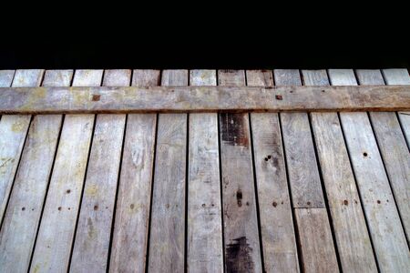 Brown wood plank wall texture backgroundの写真素材