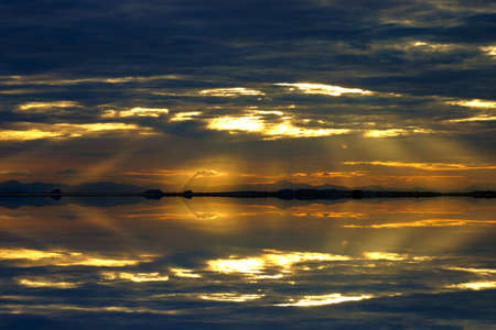 sunset sky at the lake. south of Thailand.の写真素材