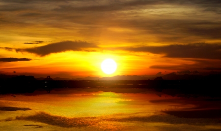 sunset skyの写真素材