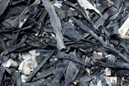 Charcoal from bamboo leaves, To make Chinese ink.