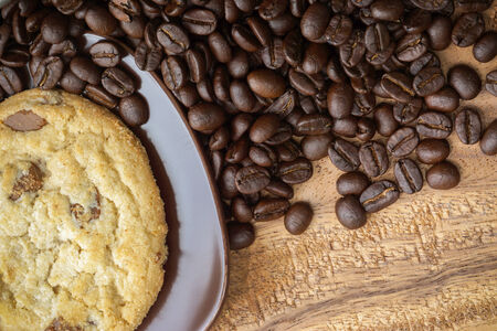 Milk chocolate macadamia, Chocolate chunk crispy cookies.の写真素材