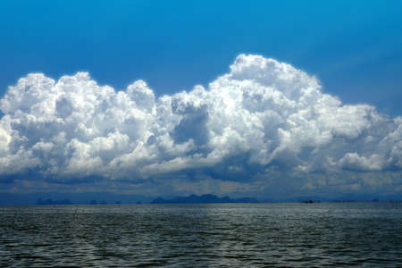 blue sky with cloudの写真素材