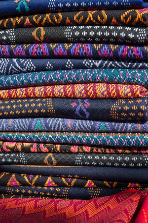 Woven fabric handmade, Thailand.の写真素材