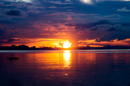 sunset skyの写真素材