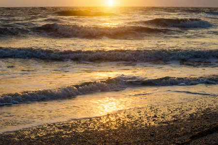 sunset and beach