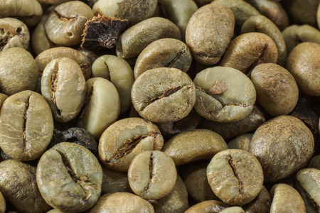 Raw coffee beans