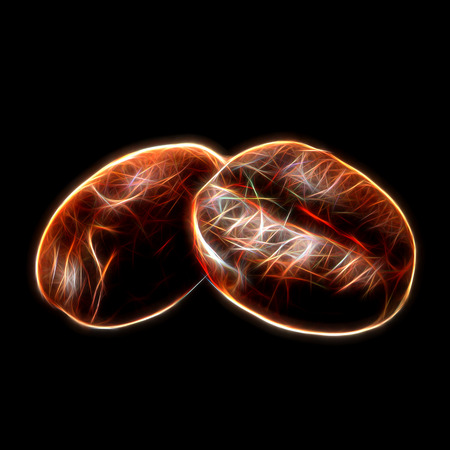 Glow image of Coffee beansの写真素材
