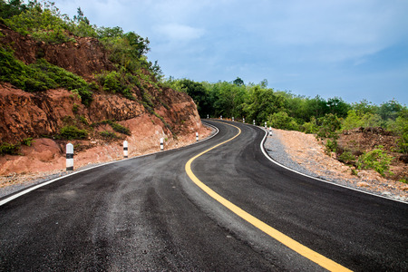The road curved emptyの写真素材