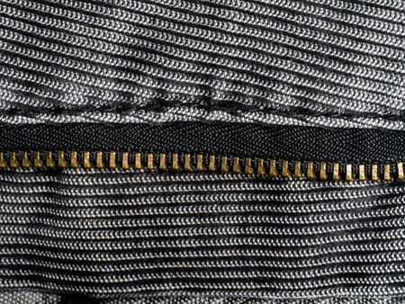 Old jeans background with zip.の写真素材