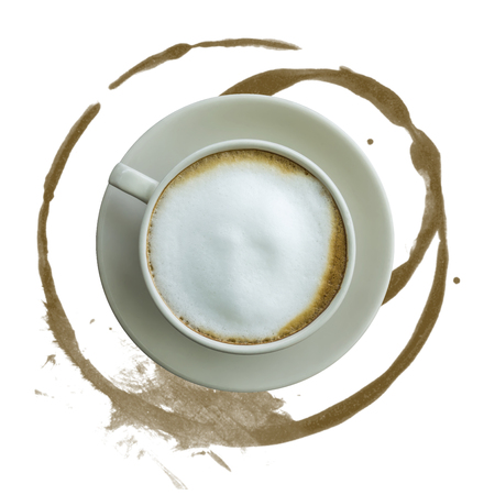 Milk coffee on white background.の写真素材