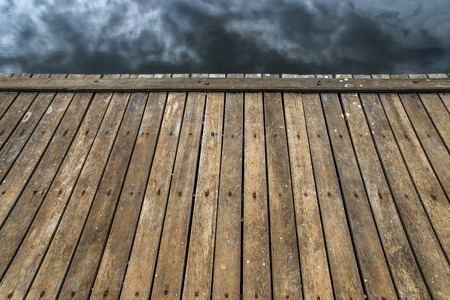 Old Wooden walkway on the water