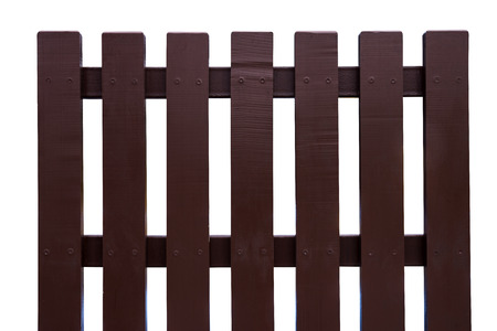 Wooden fence isolate on white background.の写真素材