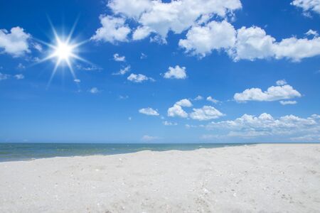cloud on blue sky over the beach.の写真素材