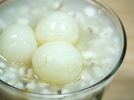 Grains useful Dessert job's tears with longan.の写真素材