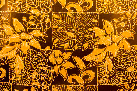 Yellow Batik Pattern.の写真素材