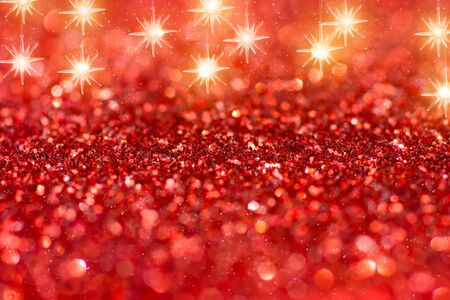 Red Sparkling Glitter bokeh Background.の写真素材