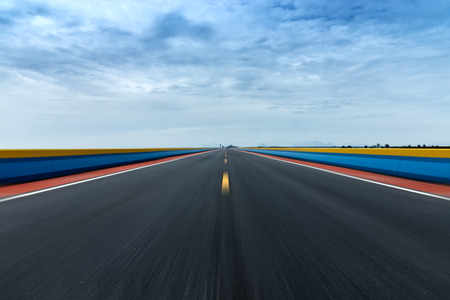 Motion on the road and color traffic lines.の写真素材
