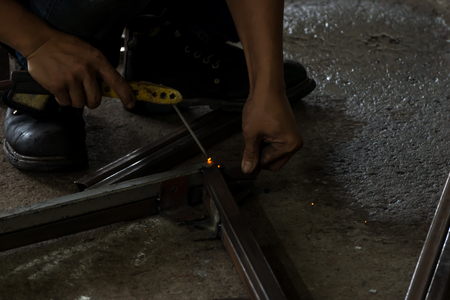 Welders Connecting the steel industryの写真素材