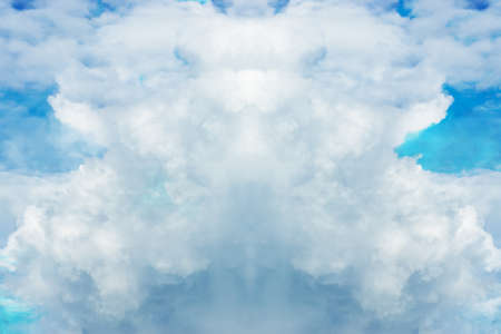White cloud fall with blue sky background.の写真素材