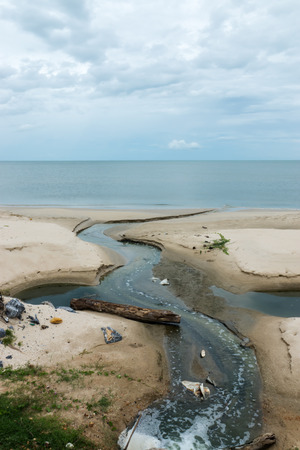 Waste water discharge into the seaの写真素材